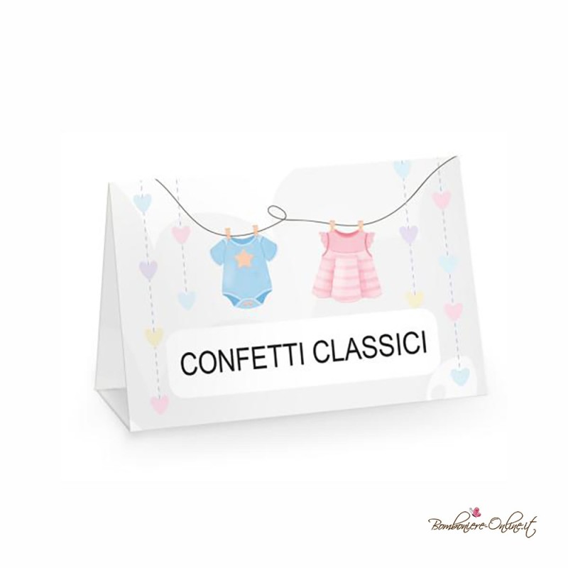 Segnagusto a Cavallotto per Tavolo Buffet Linea Baby Shower Abitini