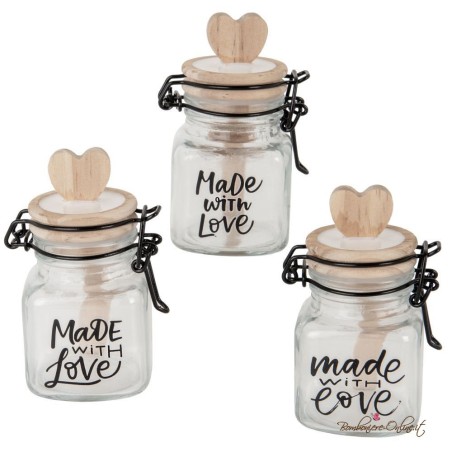 Segnaposto Barattolo "Made with Love"  - BMB-ETM25/07A155 SC-IR