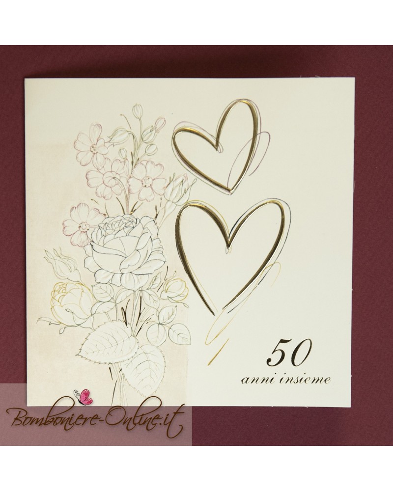 Invito per l'anniversario delle nozze d'oro 50o, Invito al 50o anniversario  di Bokeh d'oro, Invito personalizzato personalizzato per l'anniversario  della scintilla d'oro -  Italia